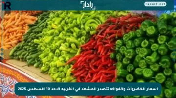 أسعار الخضروات والفواكه تتصدر المشهد في الغربية الأحد 10 أغسطس 2025